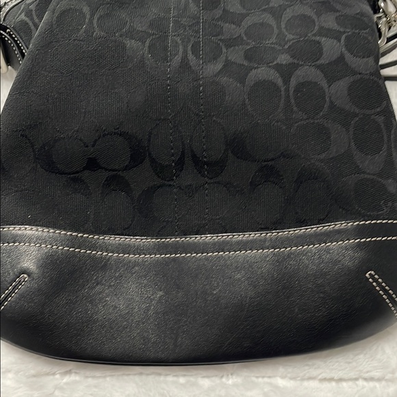 Coach Black Shoulder Bag with Silver Hardware EUC Vintage - Picture 9 of 12